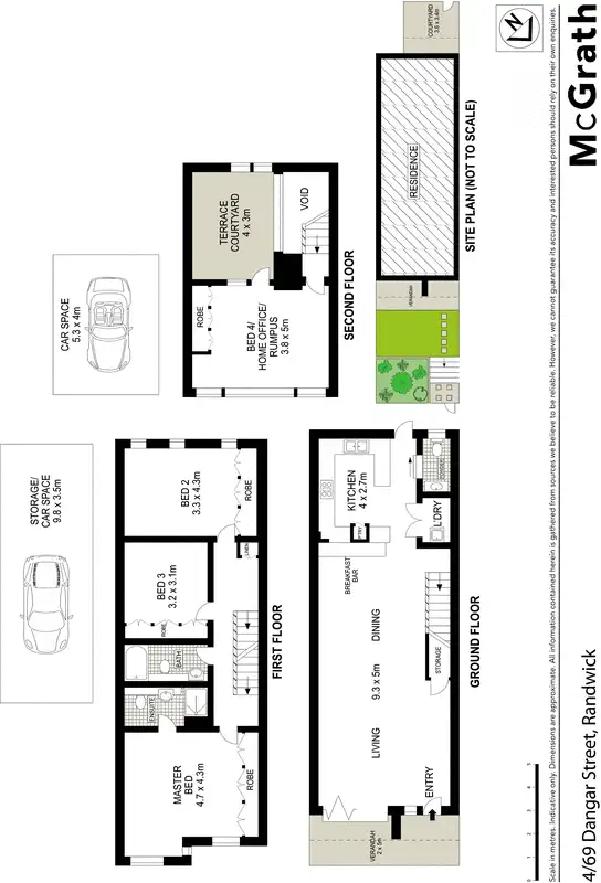 Floorplan of Homely townhouse listing, 4/69 Dangar Street, Randwick NSW 2031