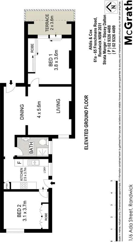 Floorplan of Homely apartment listing, 1/6 Ada Street, Randwick NSW 2031