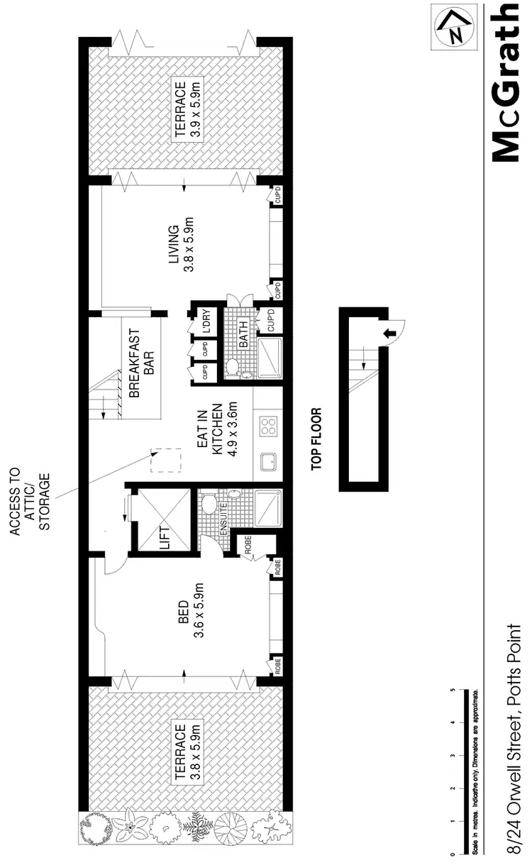 Floorplan of Homely apartment listing, 8/24 Orwell Street, Potts Point NSW 2011