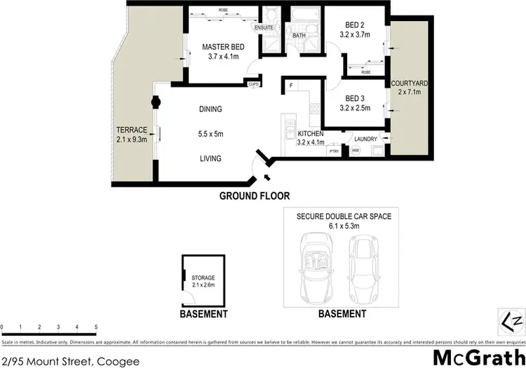 Floorplan of Homely apartment listing, 2/95 Mount Street, Coogee NSW 2034