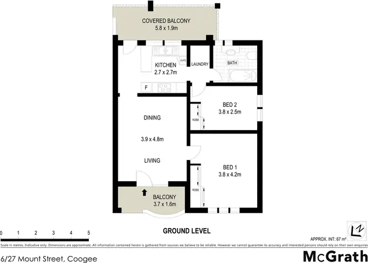Floorplan of Homely apartment listing, 6/27 Mount Street, Coogee NSW 2034