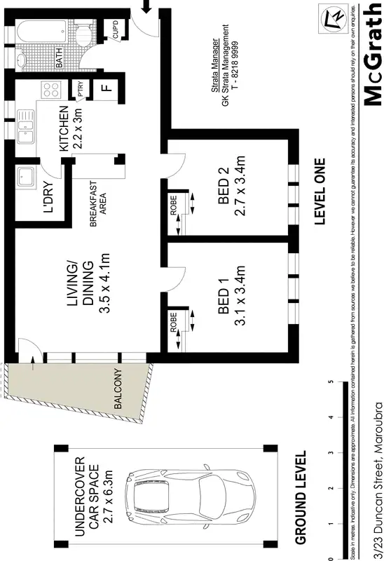 Floorplan of Homely apartment listing, 3/23 Duncan Street, Maroubra NSW 2035