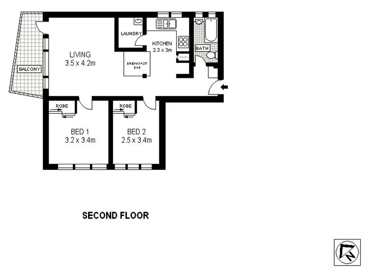 Floorplan of Homely apartment listing, 6/23 Duncan Street, Maroubra NSW 2035
