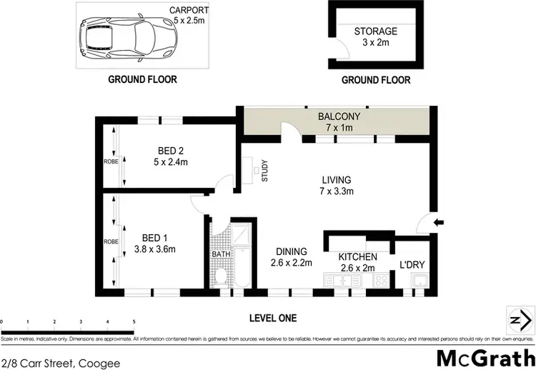 Floorplan of Homely apartment listing, 2/8 Carr Street, Coogee NSW 2034