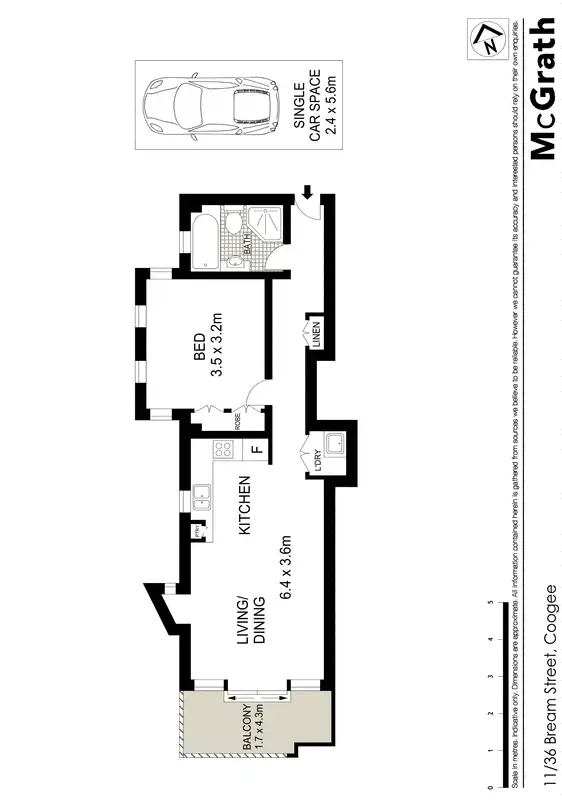 Floorplan of Homely apartment listing, 11/36 Bream Street, Coogee NSW 2034
