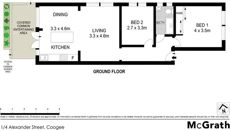 Floorplan of Homely apartment listing, 1/4 Alexander Street, Coogee NSW 2034