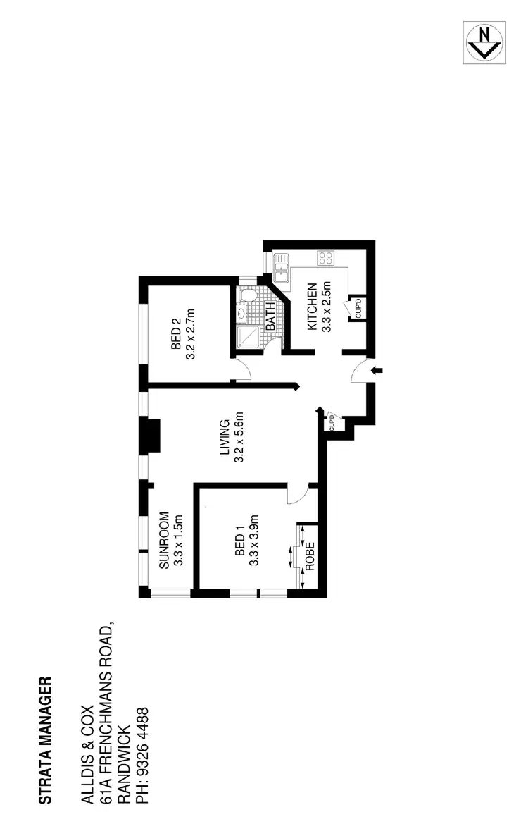 Floorplan of Homely apartment listing, 8/26 Stafford Street, Double Bay NSW 2028