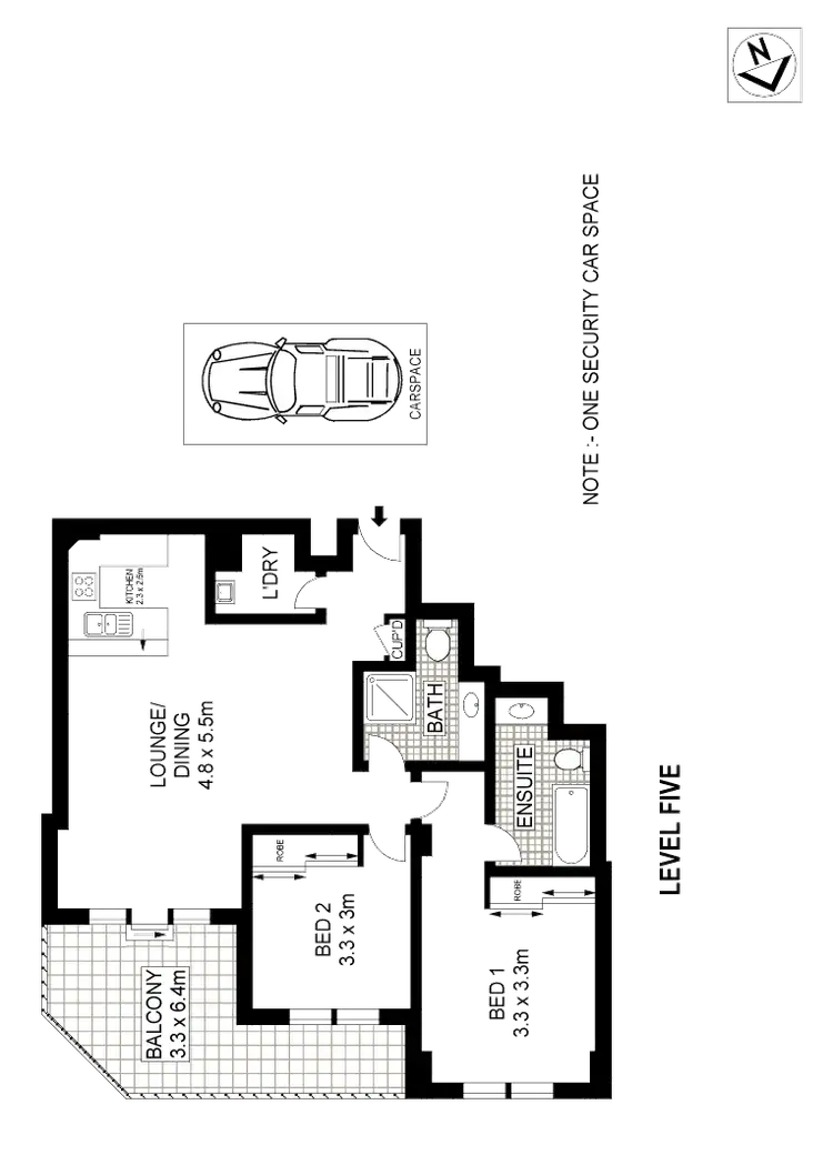 Floorplan of Homely apartment listing, 25/8 Norman Street, Darlinghurst NSW 2010