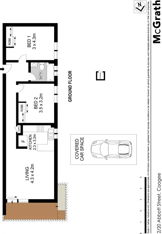 Floorplan of Homely apartment listing, 2/20 Abbott Street, Coogee NSW 2034