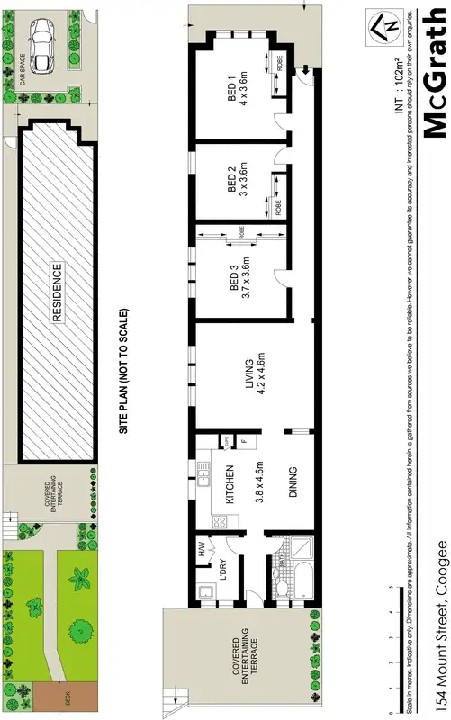 Floorplan of Homely semi-detached listing, 154 Mount Street, Coogee NSW 2034