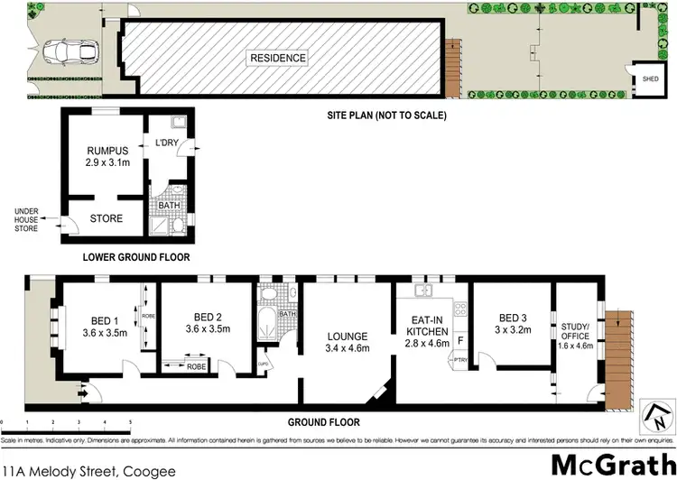 Floorplan of Homely house listing, 11A Melody Street, Coogee NSW 2034