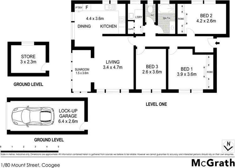 Floorplan of Homely apartment listing, 1/80 Mount Street, Coogee NSW 2034