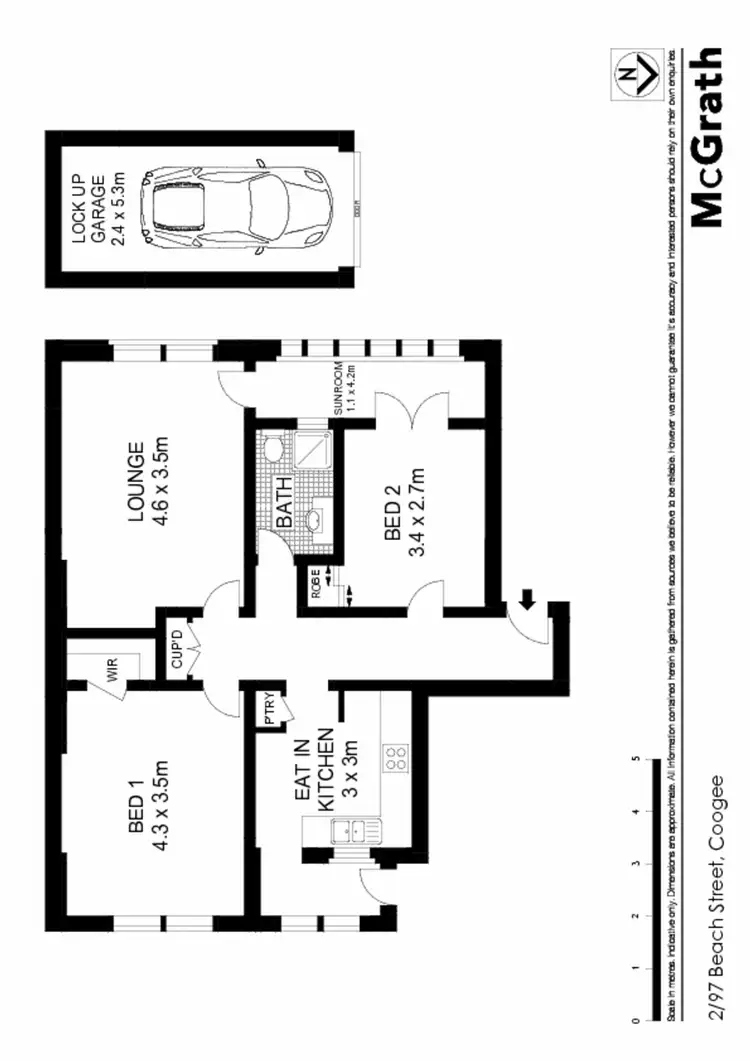 Floorplan of Homely apartment listing, 2/97 Beach Street, Coogee NSW 2034