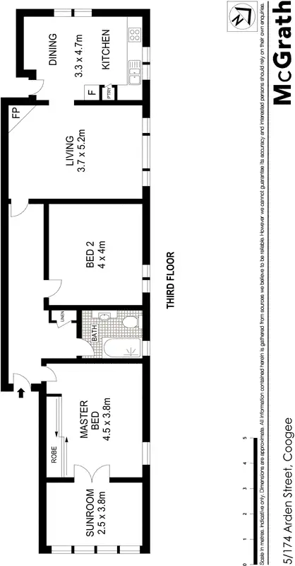 Floorplan of Homely apartment listing, 5/174 Arden Street, Coogee NSW 2034