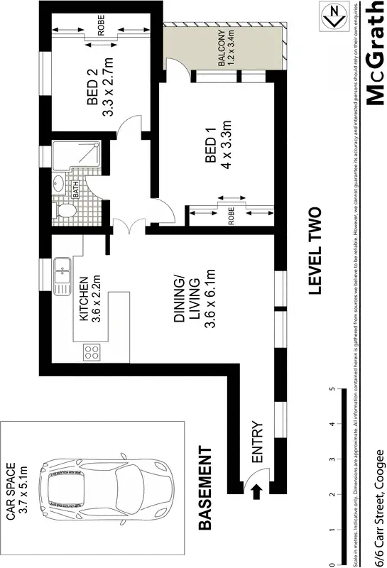 Floorplan of Homely apartment listing, 6/6 Carr Street, Coogee NSW 2034