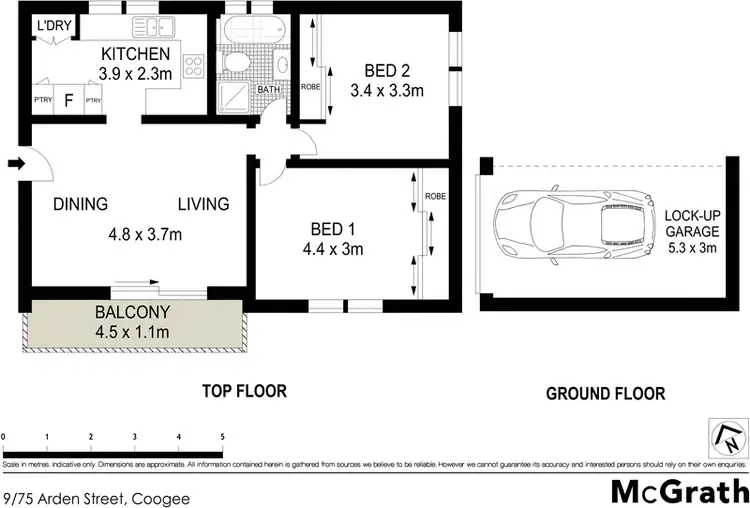Floorplan of Homely apartment listing, 9/75 Arden Street, Coogee NSW 2034