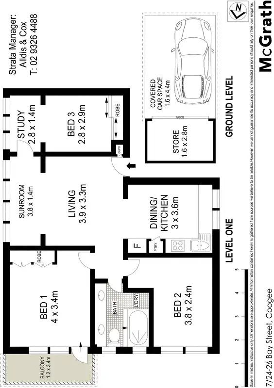 Floorplan of Homely apartment listing, 7/24 Bay Street, Coogee NSW 2034