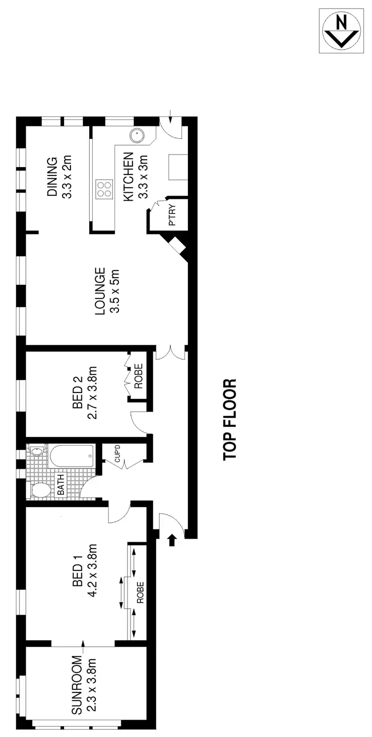 Floorplan of Homely apartment listing, 5/74 Dolphin Street, Coogee NSW 2034