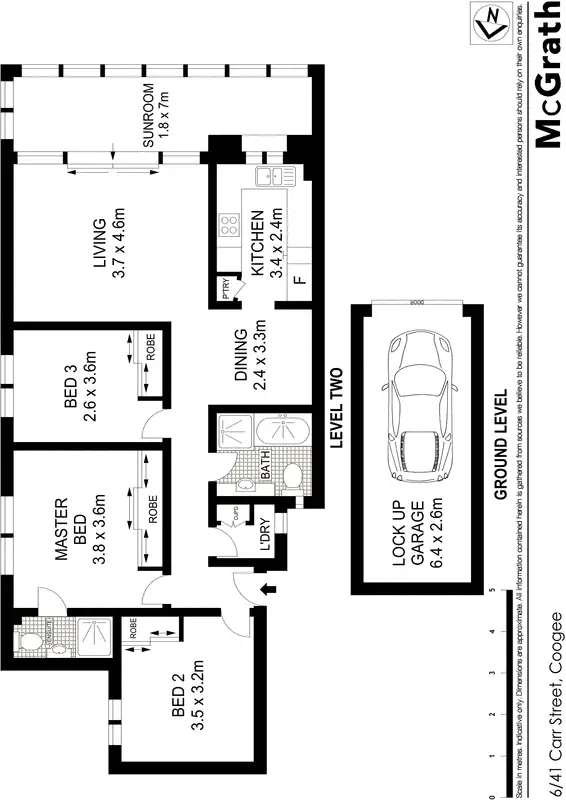 Floorplan of Homely apartment listing, 6/41 Carr Street, Coogee NSW 2034