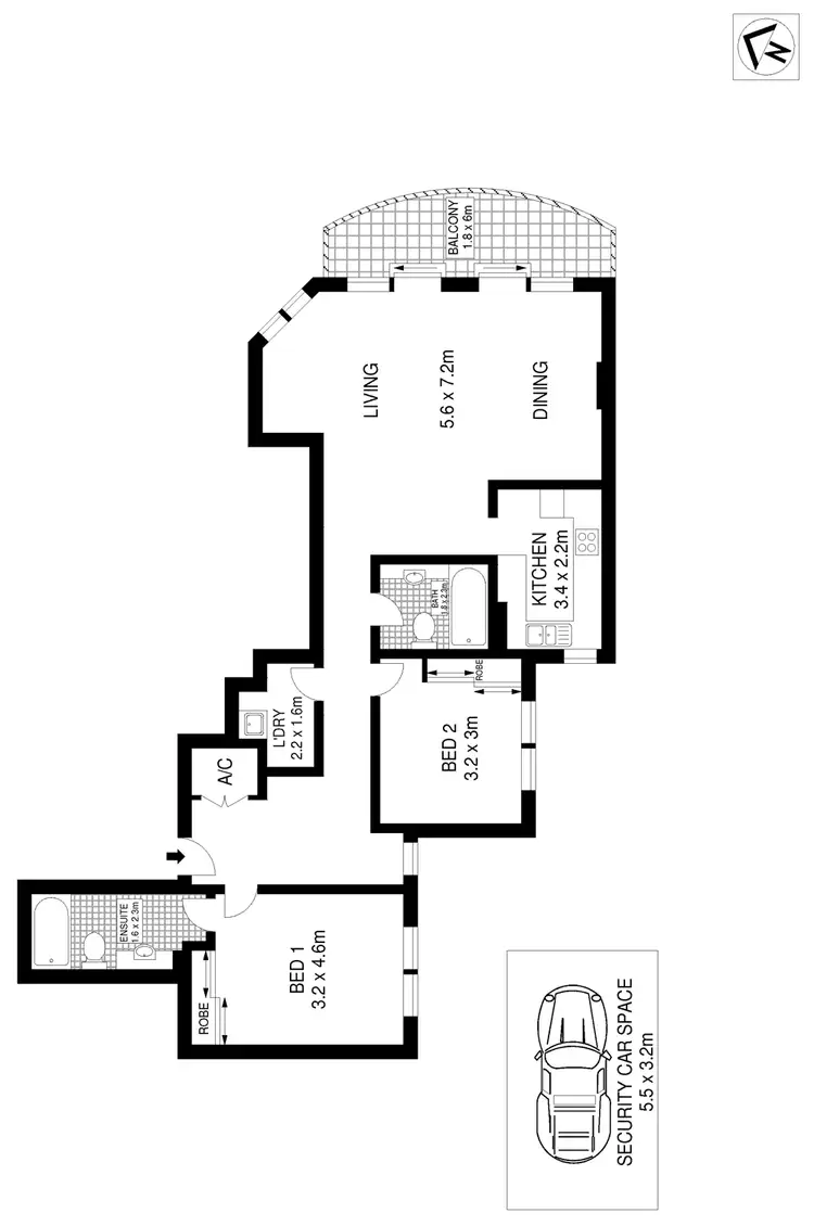 Floorplan of Homely apartment listing, 903/56 Carr Street, Coogee NSW 2034