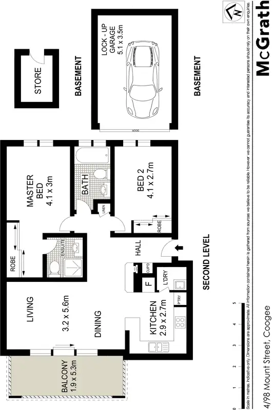 Floorplan of Homely apartment listing, 4/98 Mount Street, Coogee NSW 2034