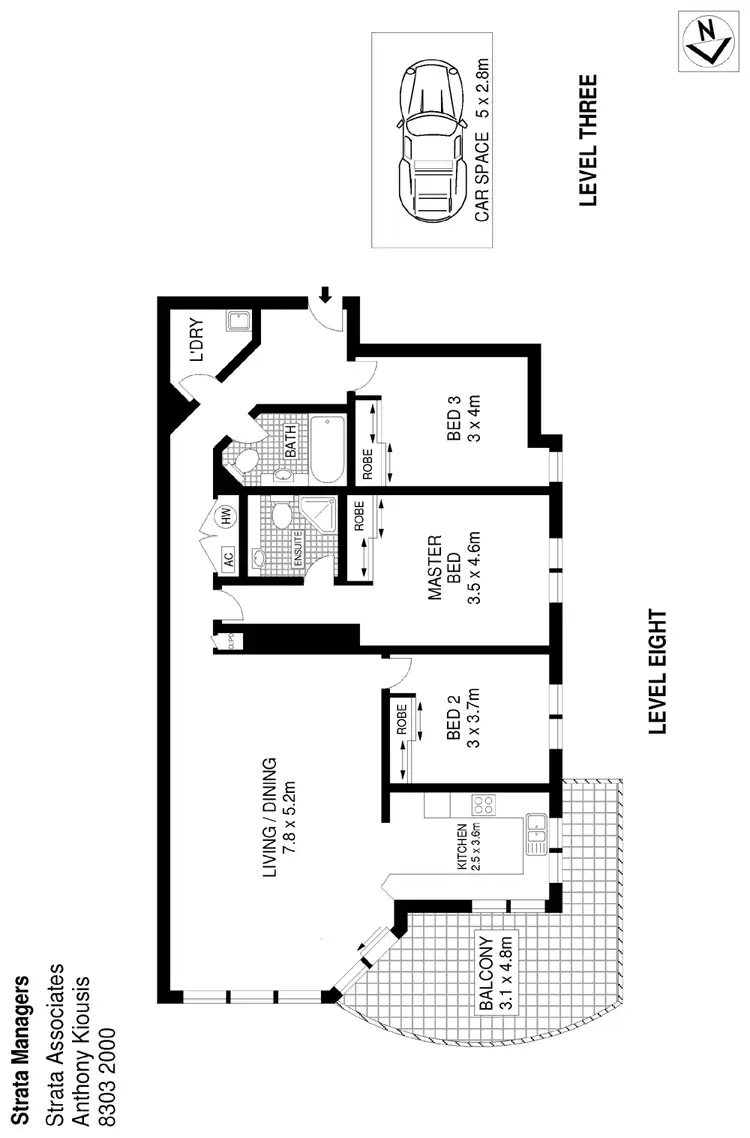 Floorplan of Homely apartment listing, 806/56 Carr Street, Coogee NSW 2034