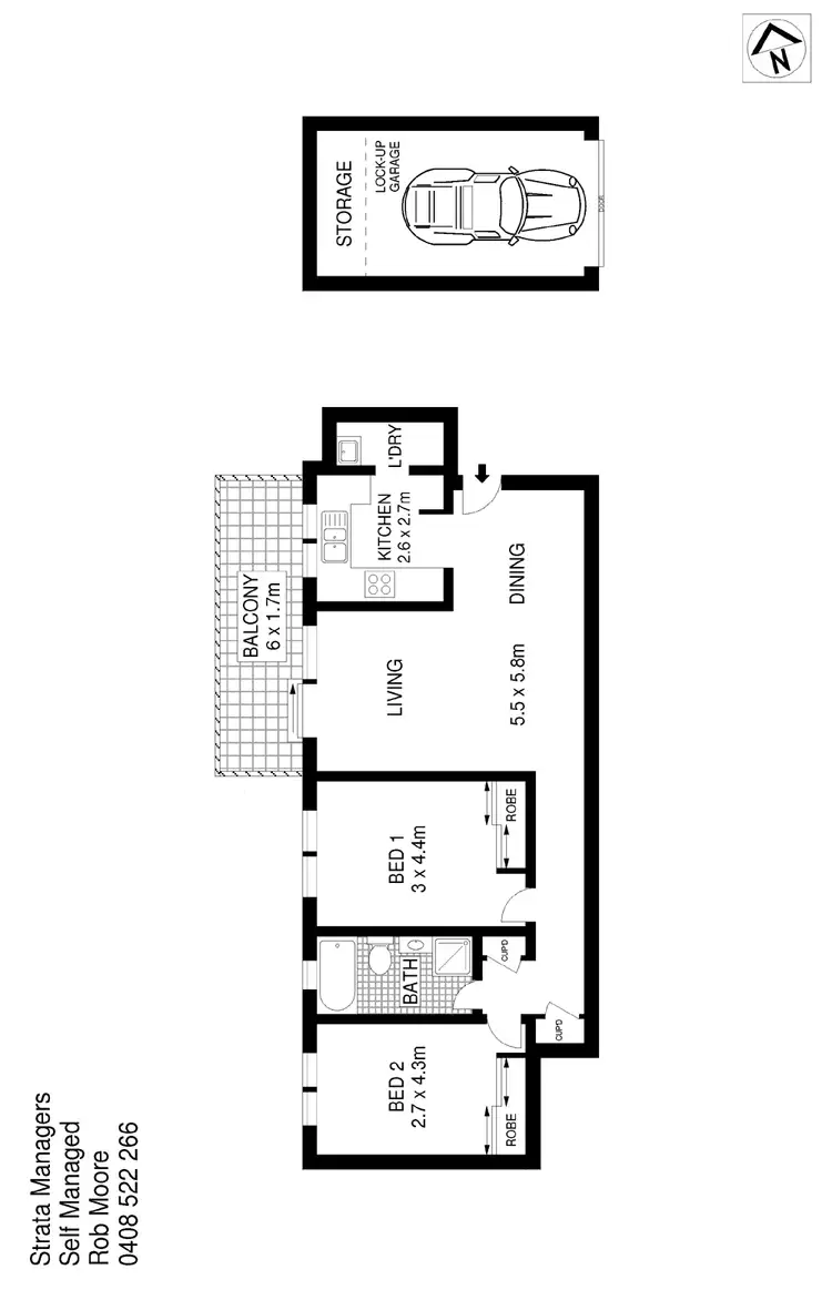 Floorplan of Homely apartment listing, 12/16 Abbott Street, Coogee NSW 2034