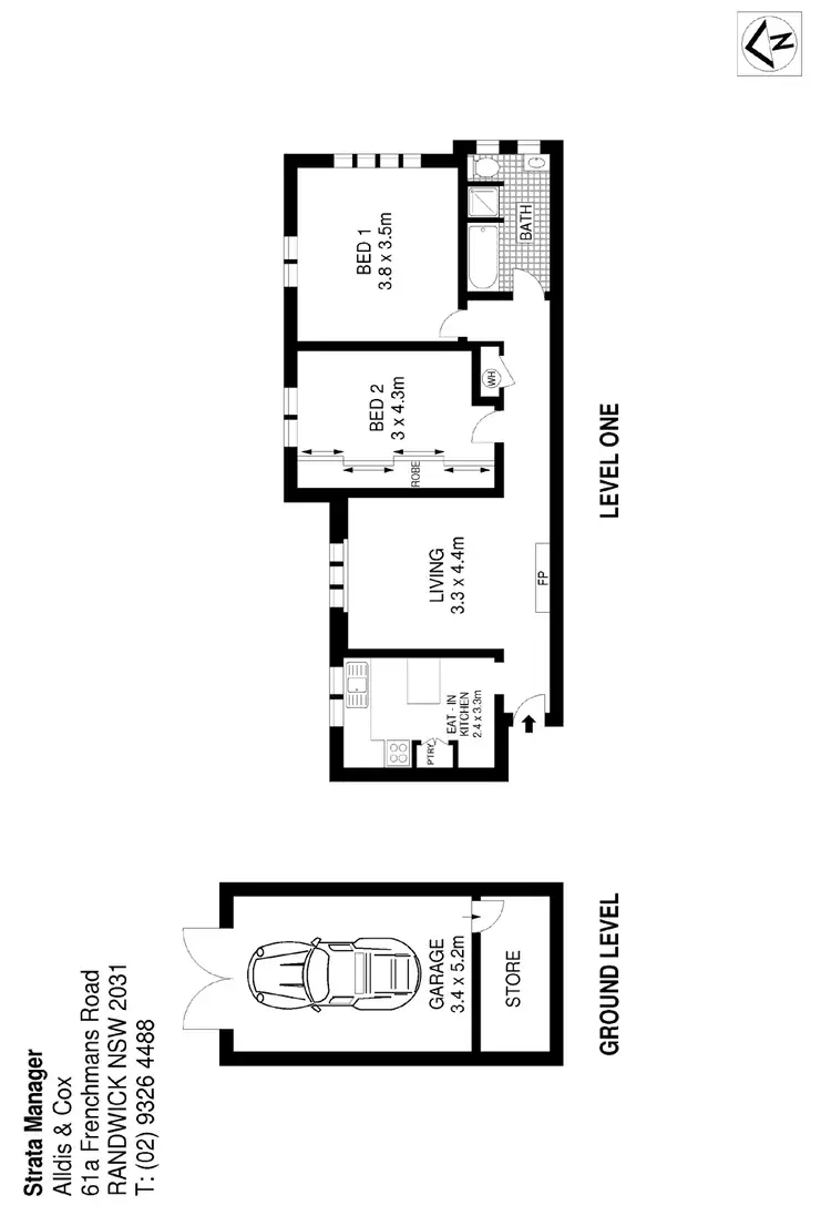 Floorplan of Homely apartment listing, 1/122 Brook Street, Coogee NSW 2034