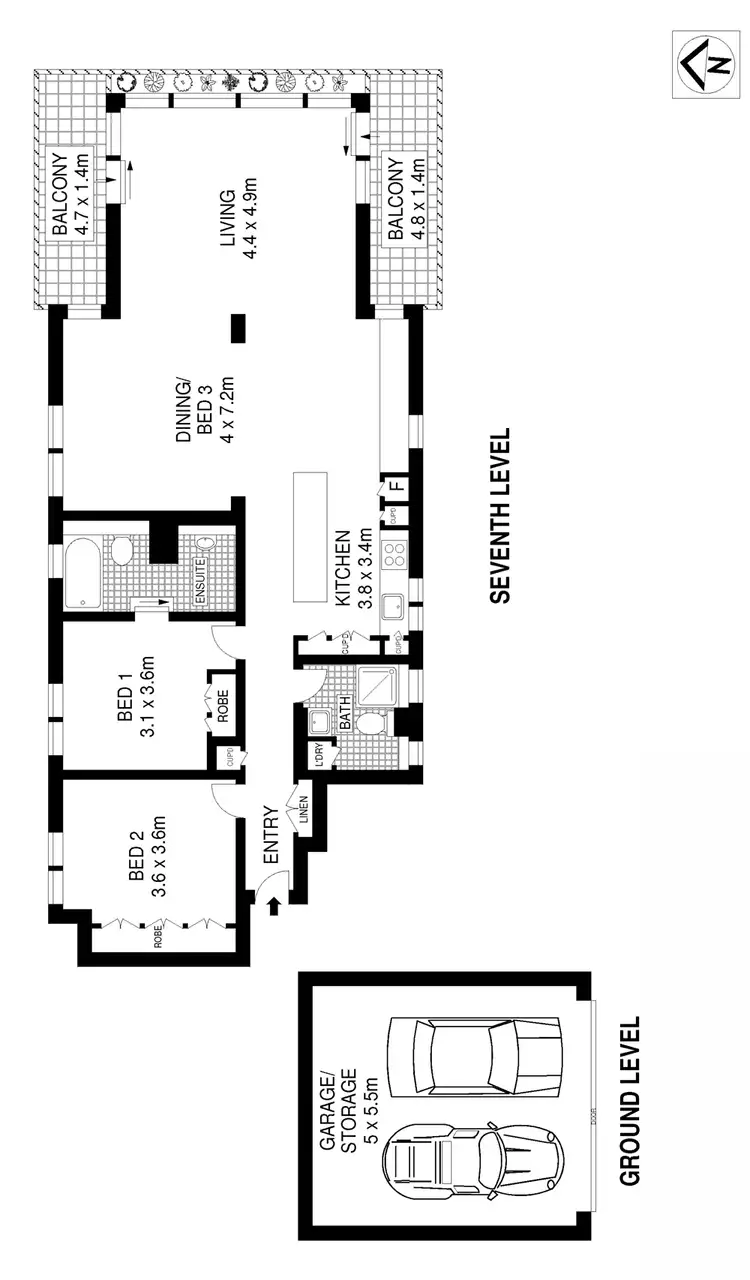 Floorplan of Homely apartment listing, 18/120 Beach Street, Coogee NSW 2034
