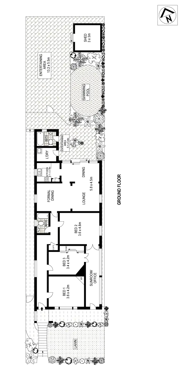Floorplan of Homely house listing, 3 Bream Street, Coogee NSW 2034
