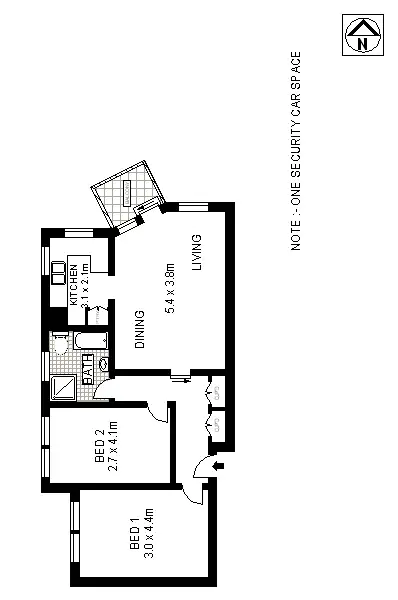 Floorplan of Homely apartment listing, 14/58 Carr Street, Coogee NSW 2034