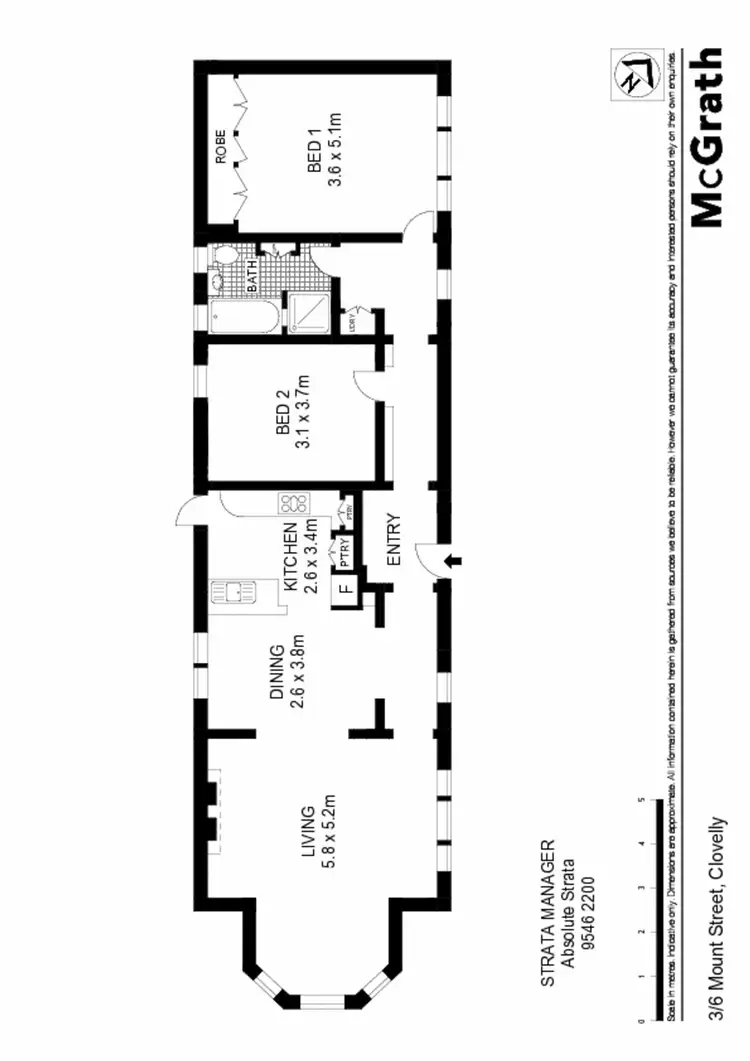 Floorplan of Homely apartment listing, 3/6 Mount Street, Clovelly NSW 2031