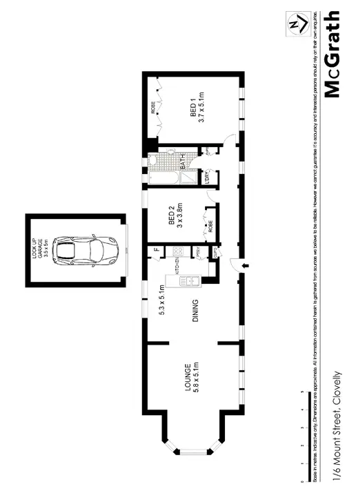 Floorplan of Homely apartment listing, 1/6 Mount Street, Clovelly NSW 2031