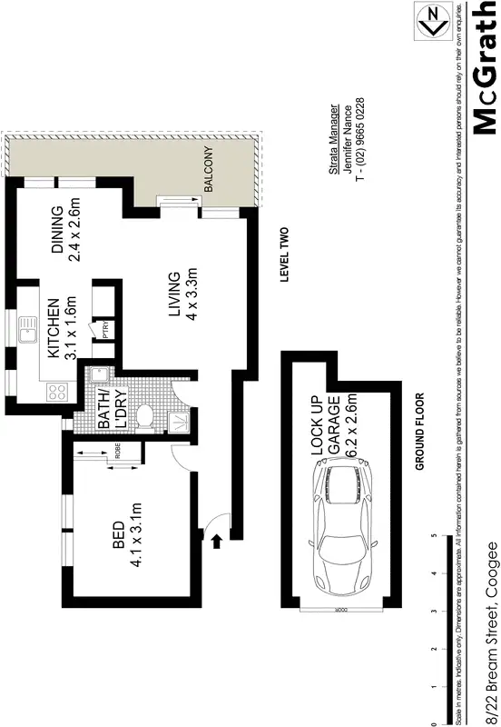 Floorplan of Homely apartment listing, 8/22 Bream Street, Coogee NSW 2034