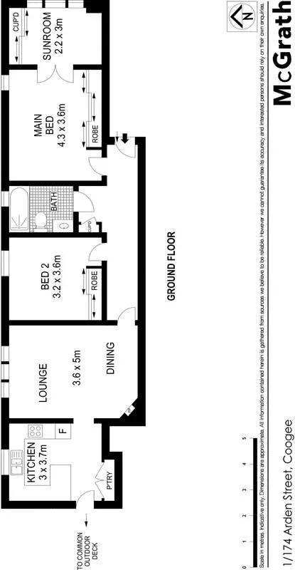 Floorplan of Homely apartment listing, 1/174 Arden Street, Coogee NSW 2034