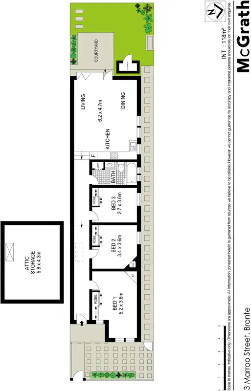 Floorplan of Homely house listing, 3 Marroo Street, Bronte NSW 2024
