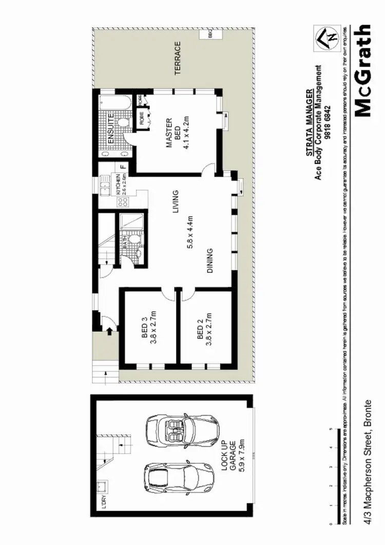Floorplan of Homely townhouse listing, 4/3 Macpherson Street, Bronte NSW 2024