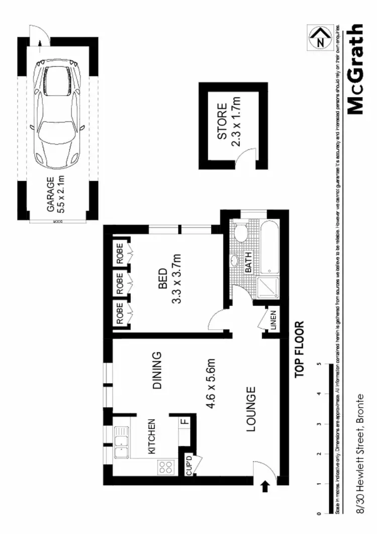 Floorplan of Homely apartment listing, 8/30 Hewlett Street, Bronte NSW 2024