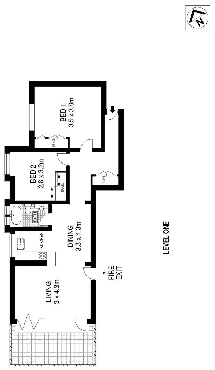 Floorplan of Homely apartment listing, 1/79 Macpherson Street, Bronte NSW 2024