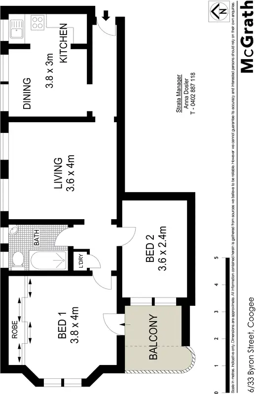 Floorplan of Homely apartment listing, 6/33 Byron Street, Coogee NSW 2034