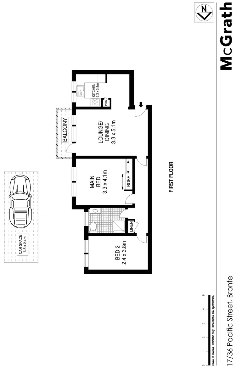 Floorplan of Homely apartment listing, 17/36 Pacific Street, Bronte NSW 2024