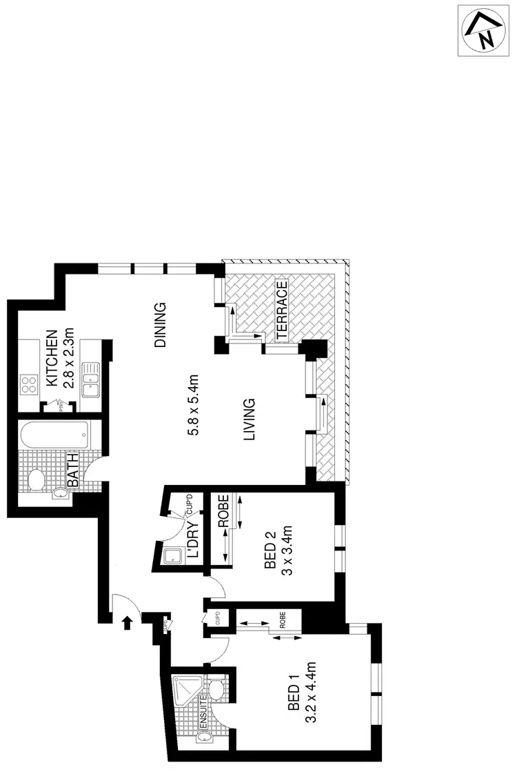 Floorplan of Homely apartment listing, 40/107 Macpherson Street, Bronte NSW 2024
