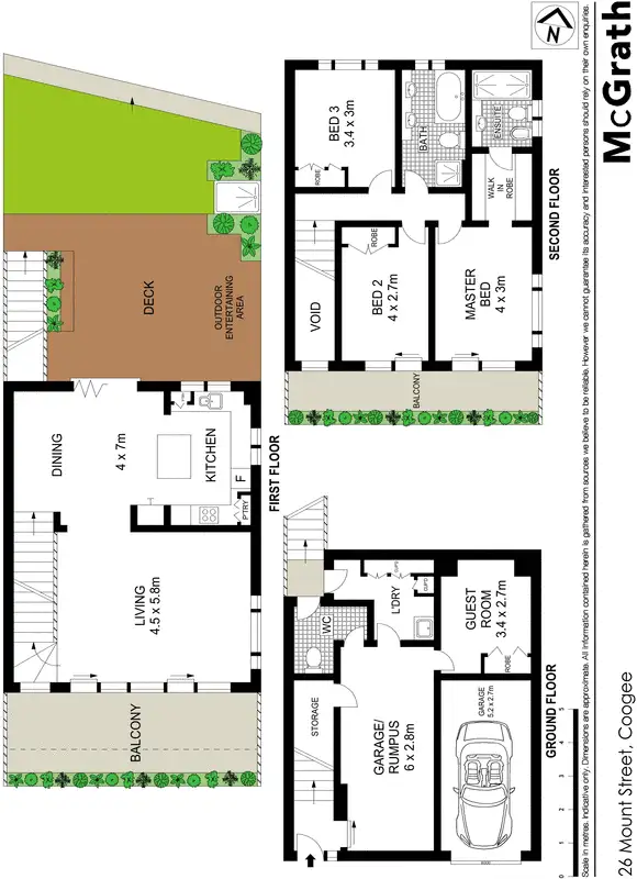Floorplan of Homely house listing, 26 Mount Street, Coogee NSW 2034