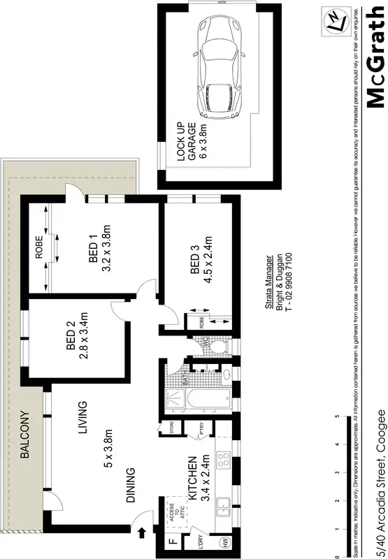 Floorplan of Homely apartment listing, 5/40 Arcadia Street, Coogee NSW 2034