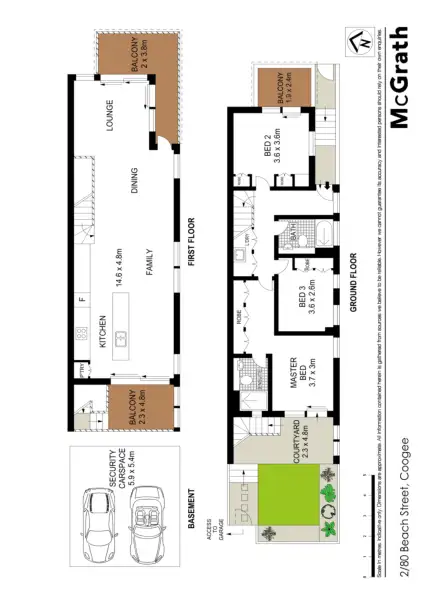 Floorplan of Homely house listing, 2/80 Beach Street, Coogee NSW 2034