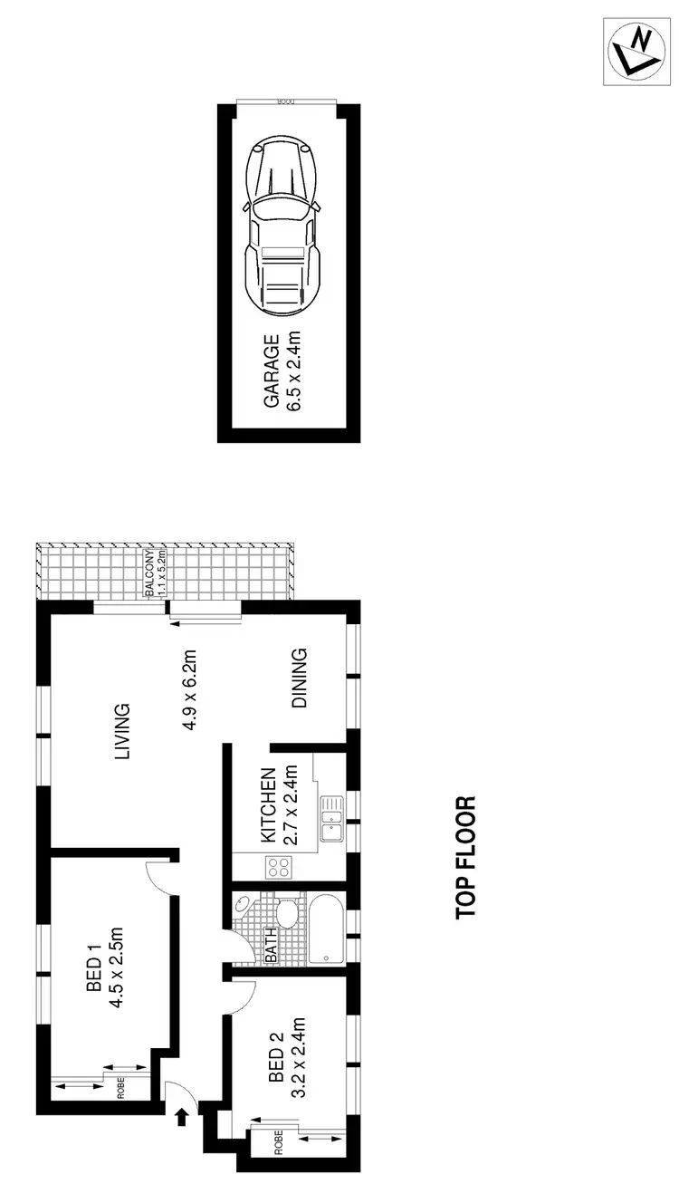 Floorplan of Homely apartment listing, 6/11 Belgrave Street, Bronte NSW 2024
