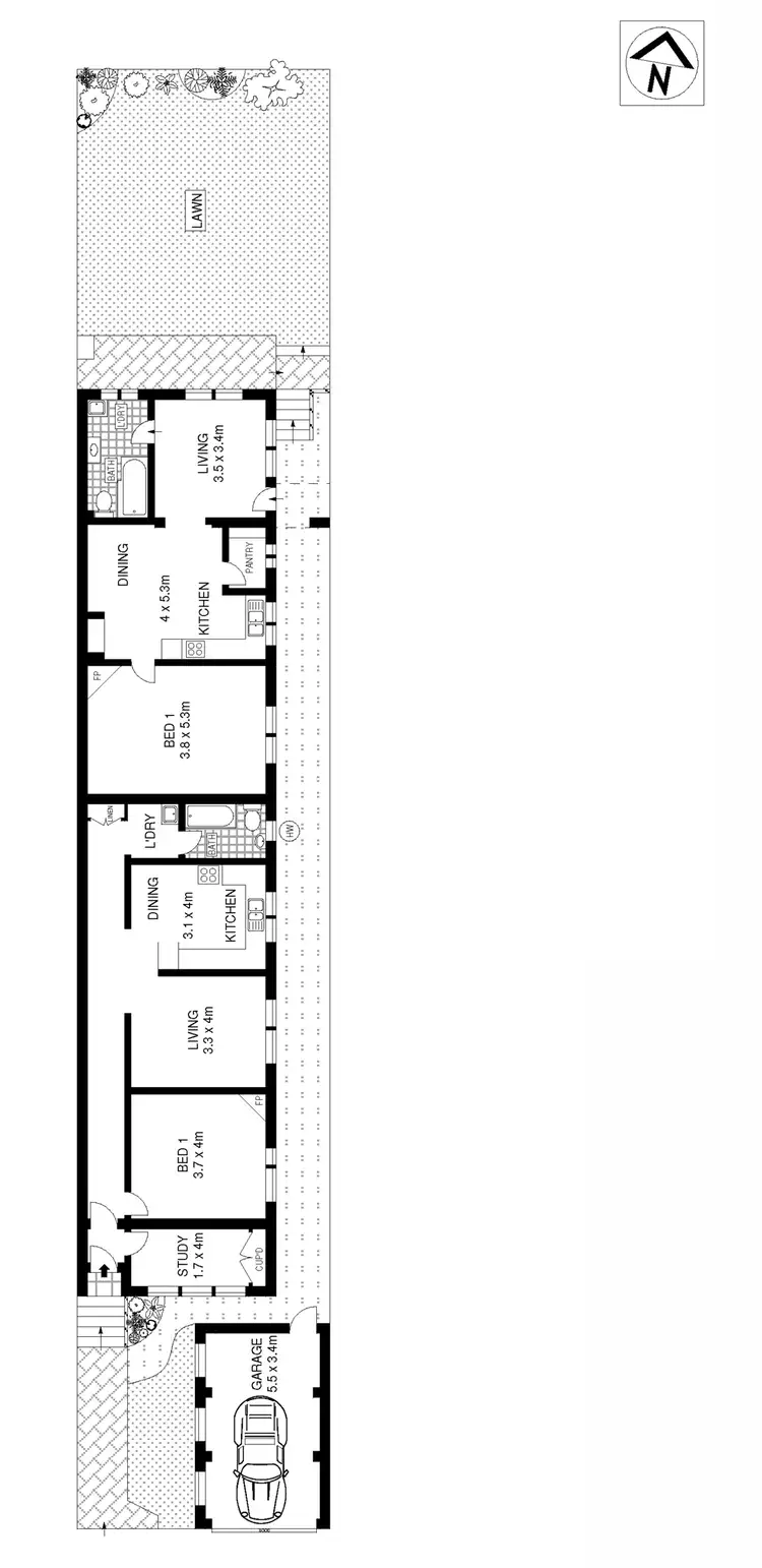 Floorplan of Homely house listing, 12 Violet Street, Bronte NSW 2024