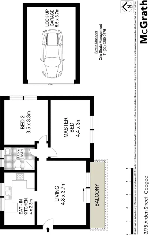 Floorplan of Homely apartment listing, 3/75 Arden Street, Coogee NSW 2034