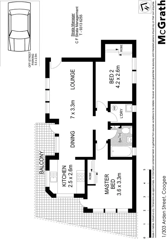 Floorplan of Homely apartment listing, 1/303 Arden Street, Coogee NSW 2034