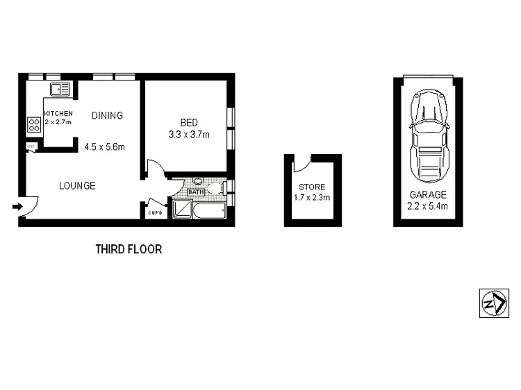 Floorplan of Homely apartment listing, 8/30 Hewlett Street, Bronte NSW 2024